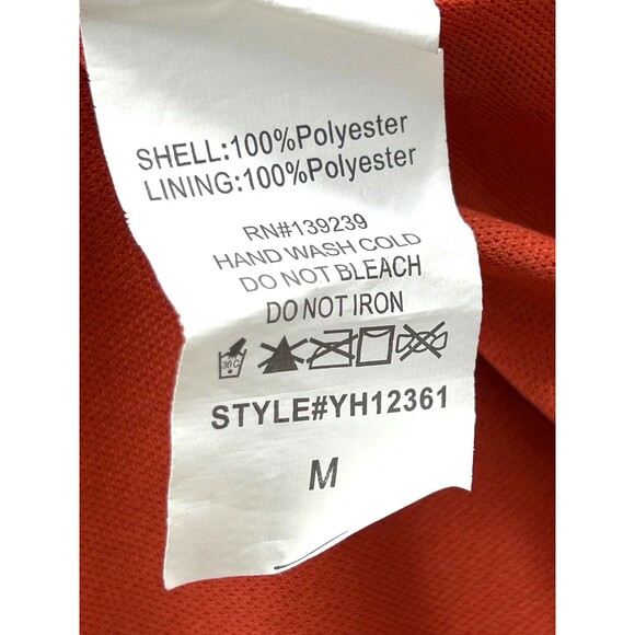 DO + BE Womens Rust Dress Layered Lined Bell Sleeve Lace Tie Mini Sz M 1198N3 - Picture 12 of 12